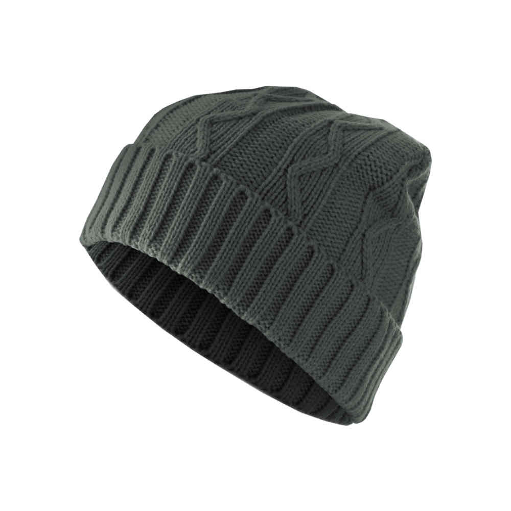 MSTRDS - Beanie Cable Flap charcoal one size Mütze Beanie - Grau